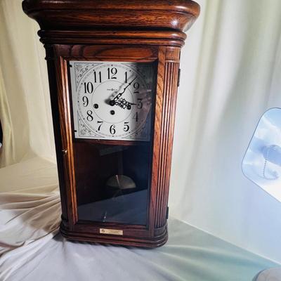 The Sandringham Wall Clock features an Oak Yorkshire Finish