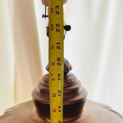 Oversize Vintage Mid Century Modern Set Of Lamps Hand made Pottery Italian Style. In working condition,