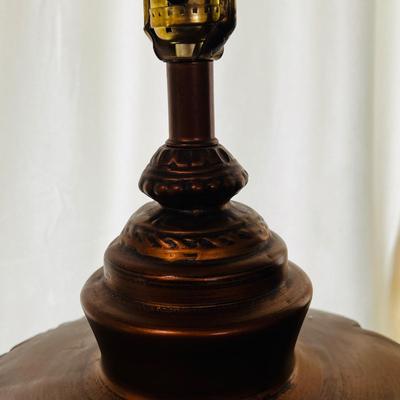 Oversize Vintage Mid Century Modern Set Of Lamps Hand made Pottery Italian Style. In working condition,