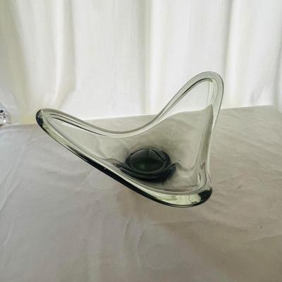 Grey Smoke Glass Bowl by Per Lütken for Holmegaard, Denmark, 1960s