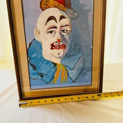 Vintage Clown Painting Art Deco