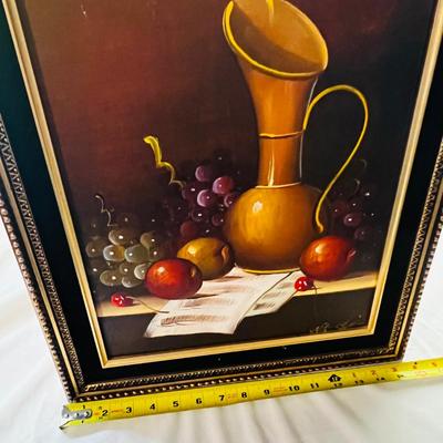 Nita Scott (1895-1965) - Original Oil Painting of Fruit and Flagon