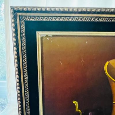 Nita Scott (1895-1965) - Original Oil Painting of Fruit and Flagon