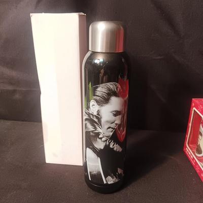ELVIS PRESLEY STEEL WATER BOTTLE AND MUG GIFT SET