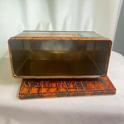 Vintage Starbucks Coffee Co Metal Tin Canister Silver Crane Designs