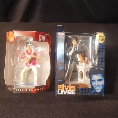 2 ELVIS CHRISTMAS ORNAMENTS
