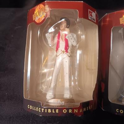 2 ELVIS CHRISTMAS ORNAMENTS