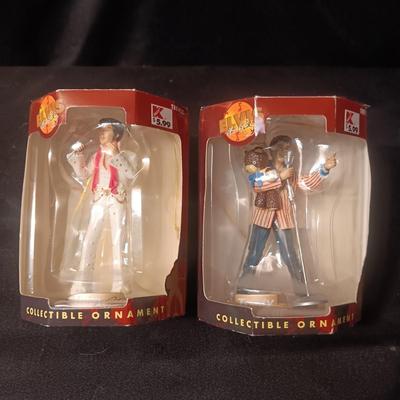 2 ELVIS CHRISTMAS ORNAMENTS