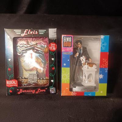 2 ELVIS CHRISTMAS ORNAMENTS