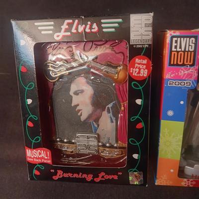 2 ELVIS CHRISTMAS ORNAMENTS