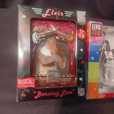 2 ELVIS CHRISTMAS ORNAMENTS
