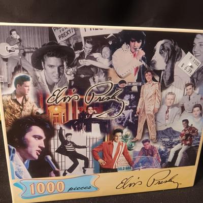ELVIS JIGSAW PUZZLE AND AN ELVIS PUZZLE/RUBIX CUBE LIKE