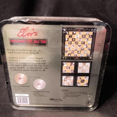SEALED ELVIS CHECKERS & TIC-TAC-TOE GAME IN TIN BOX