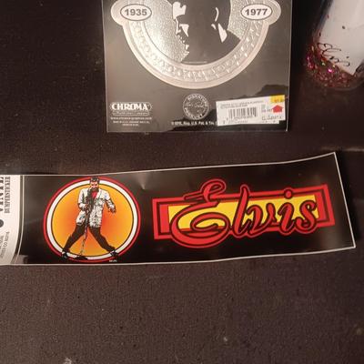 ELVIS 20" INSULATED CUP W/STRAW & 2 BUMPER STICKERS