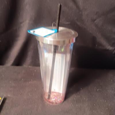 ELVIS 20" INSULATED CUP W/STRAW & 2 BUMPER STICKERS