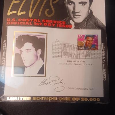 ELVIS USPS 1ST DAY STAMP ISSUE AND POT HOLDER