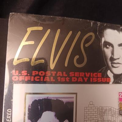 ELVIS USPS 1ST DAY STAMP ISSUE AND POT HOLDER