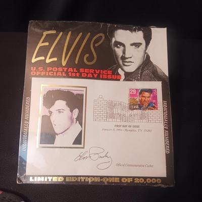 ELVIS USPS 1ST DAY STAMP ISSUE AND POT HOLDER