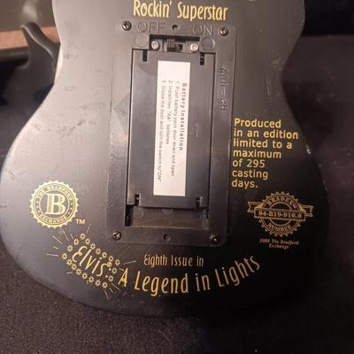 ELVIS "A LEGEND IN LIGHTS" GUITAR & A LEGENDARY PERFORMER PAMPHLET