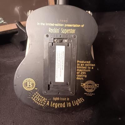 ELVIS "A LEGEND IN LIGHTS" GUITAR & A LEGENDARY PERFORMER PAMPHLET