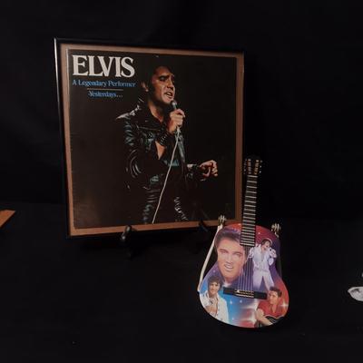 ELVIS "A LEGEND IN LIGHTS" GUITAR & A LEGENDARY PERFORMER PAMPHLET