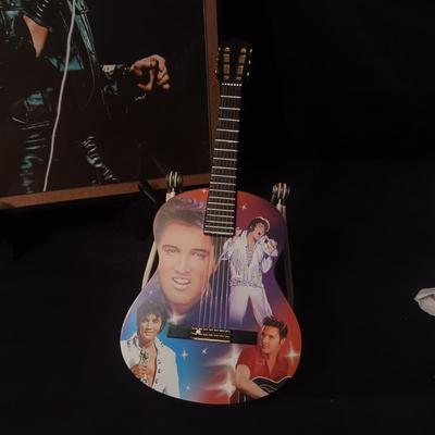 ELVIS "A LEGEND IN LIGHTS" GUITAR & A LEGENDARY PERFORMER PAMPHLET