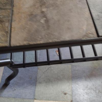 Metal Frame Sofa Table with Stone Tile Top