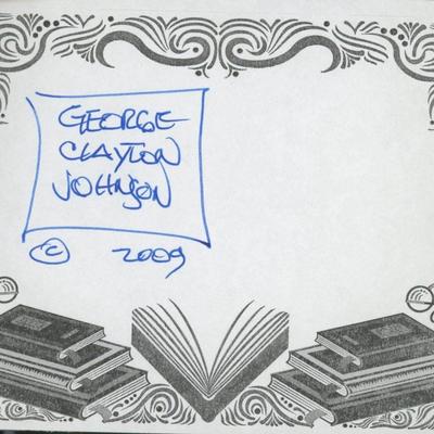 George Clayton Johnson signed bookplate