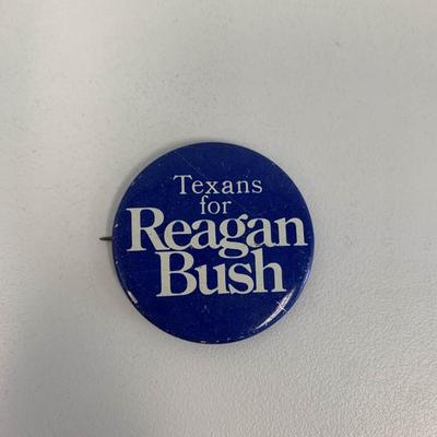 Texas for Reagan Bush pin