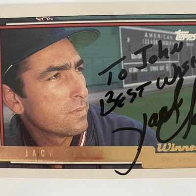 Jack Clark signed baseball card