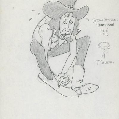 Tony Salmons original signed sketch