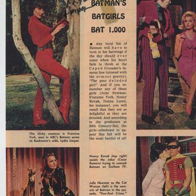 Francine York signed magazine page