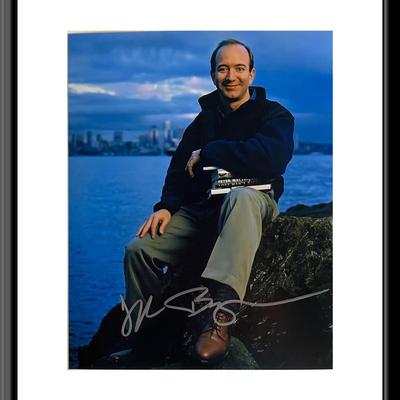 Amazon Founder Jeff Bezos signed photo