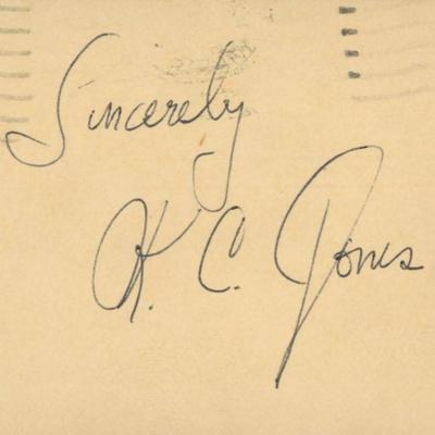 KC Jones original signature