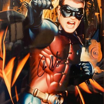 Chris O'Donnell signed "Batman and Robin" movie photo