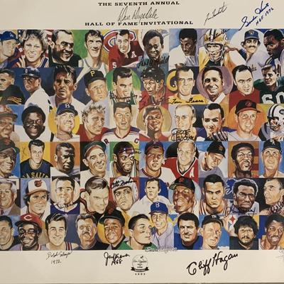 1993 Don Drysdale Hall Of Fame Invitational signed poster