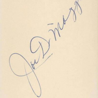 Joe DiMaggio original signature