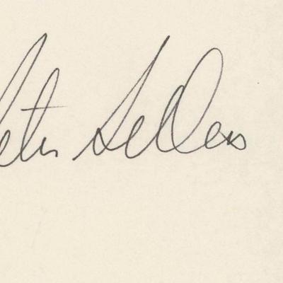 Peter Sellers signature cut