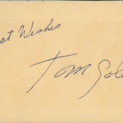 Tom Gola original signature