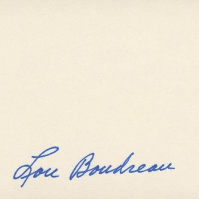 Lou Boudreau original signature