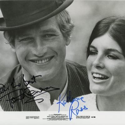 Katherine Ross and Paul Newman signed "Butch Cassidy and the Sundance Kid" signed movie photo. GFA Authenticated
