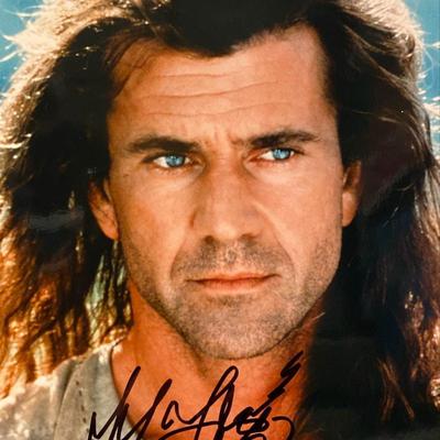 Braveheart Mel Gibson signed movie photo