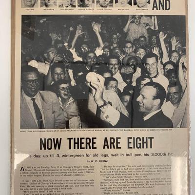 Stan Musial 3000 Hits Magazine Page. 1958