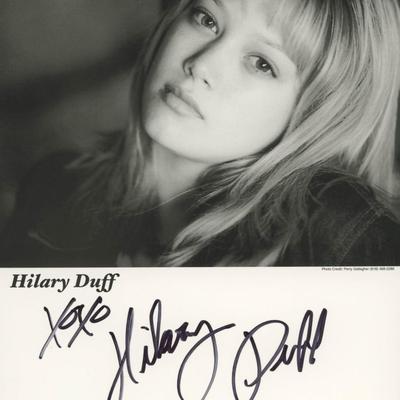 Hilary Duff signed photo