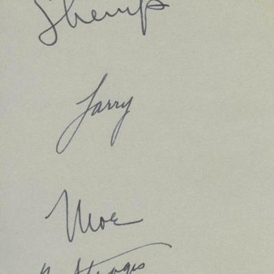 Three Stooges original signatures. GFA Authenticated