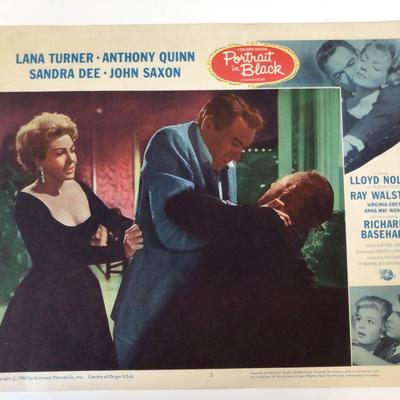 Portrait in Black original 1960 vintage lobby card