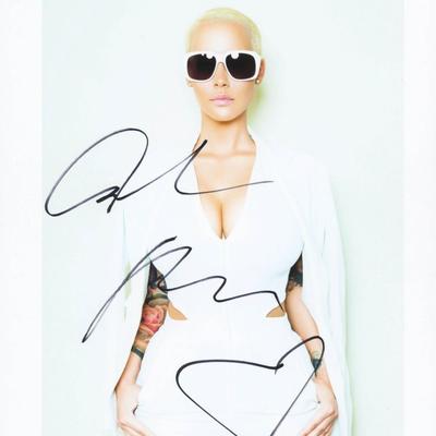 Amber Rose signed photo