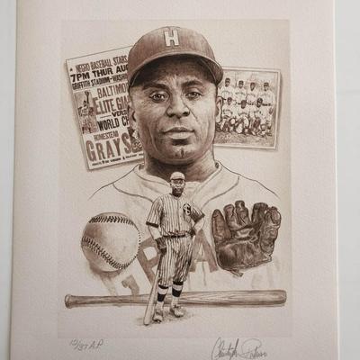 Oscar Charleston Artwork. Individually 
Numbered Signed Artists Proof