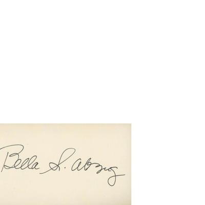 Bella Abzug original signature