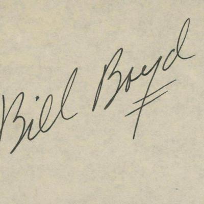 Bill Boyd signature cut